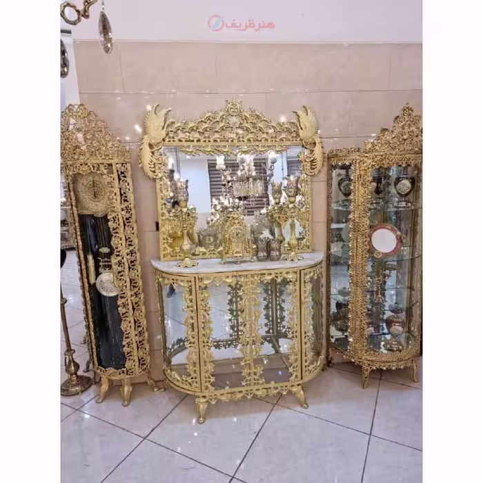 بوفه طاووسی با روکش برنز و رنگ ثابت