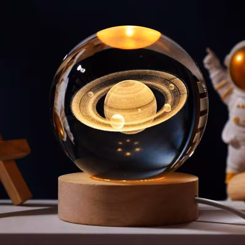 گوی کریستالی مدل زحل ، گوی کریستال ، گوی شیشه ای