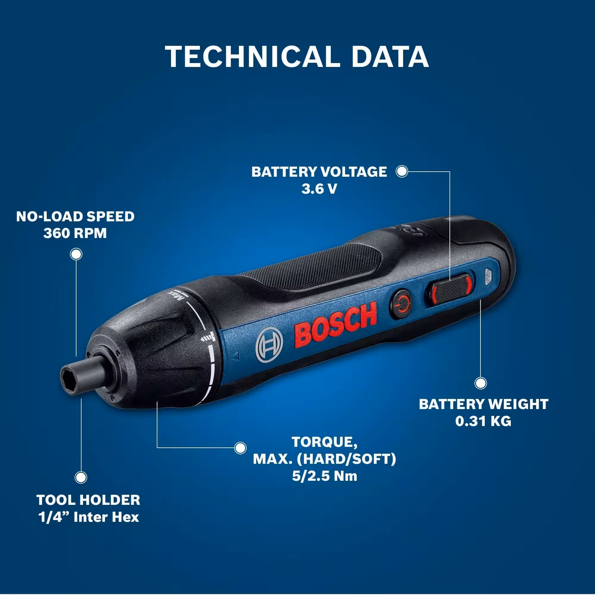 پیچ گوشتی شارژی بوش مدل GO  11 Extra