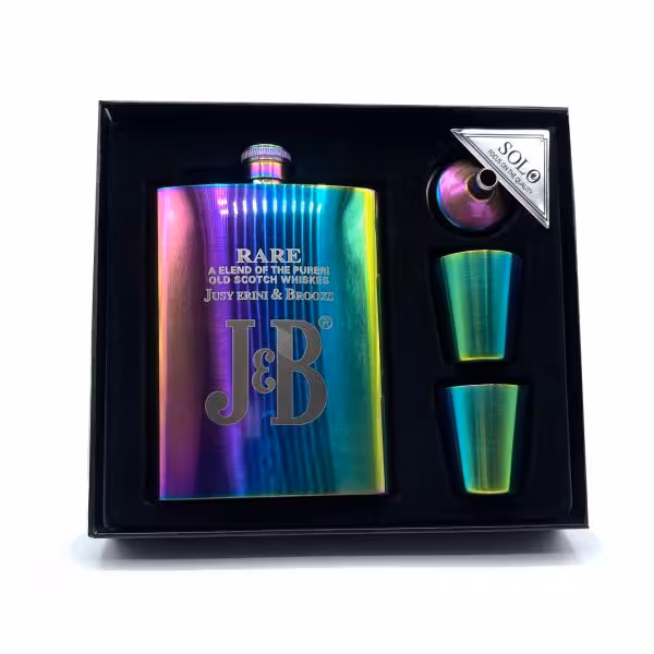 قمقمه جیبی استیل هفت رنگ jim Bem کد s550318