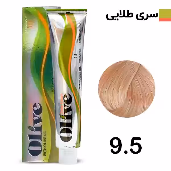 رنگ مو الیو بلوند طلایی روشن olive شماره 9.5