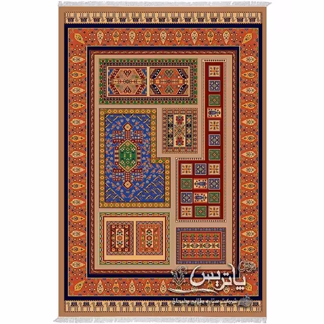 فرش گلیم پاتریس مهربان شکلاتی 400 شانه