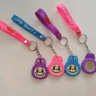 جاکلیدی سیلیکونی آینه دار لبوبو(مناسب برای جوایز مدرسه)