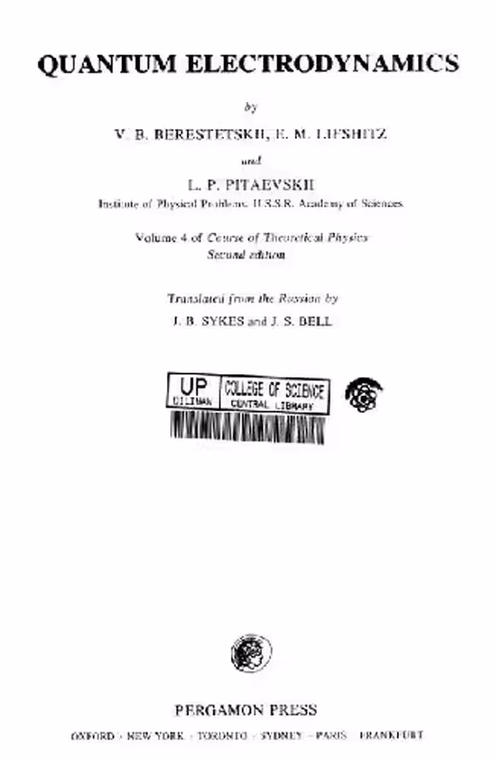 خرید و دانلود نسخه کامل کتاب Quantum Electrodynamics