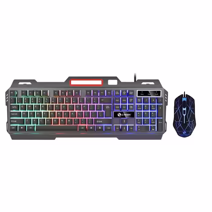 کیبورد و ماوس گیمینگ لایماید مدل T19، سوییچ ممبران، Full-Size، نورپردازی LED RGB | کالا مکس