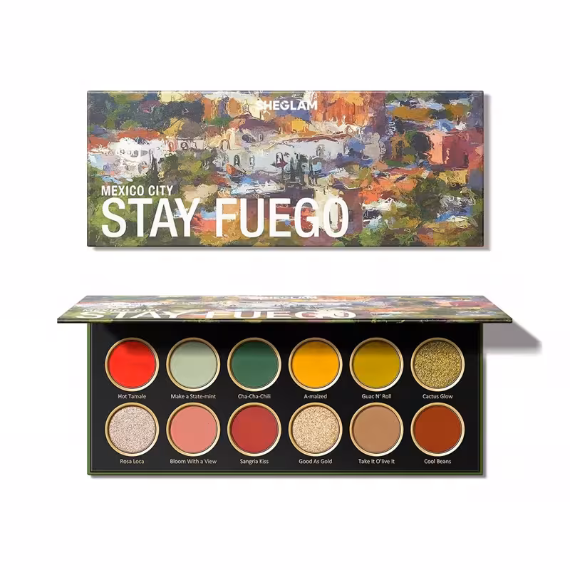 پالت سایه چشم 12 رنگ شیگلم مدل Stay Fuego, Mexico