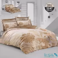 روتختی طرح گلدار نسکافه ای دو نفره برند Turkaz کد 2147