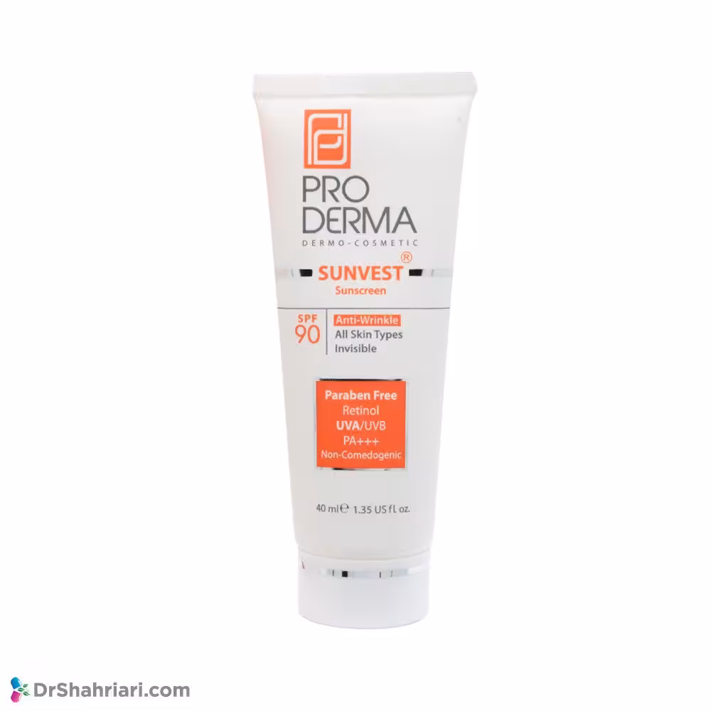 کرم ضد آفتاب و ضد چروک پرودرما SPF90 حجم | 40 میلی لیتر