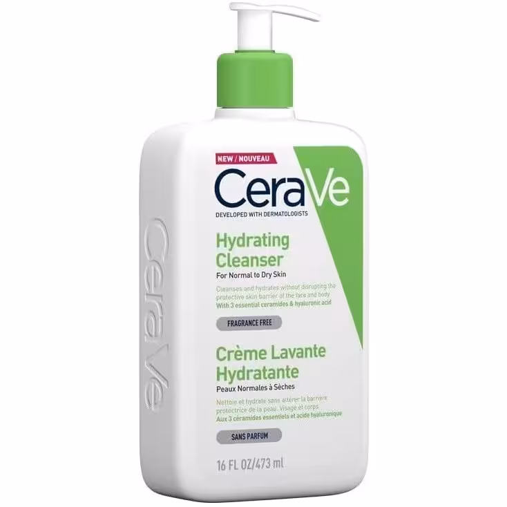 ژل شستشوی صورت سراوی پوست نرمال و خشک حجم 473 میل Cerave Hydrating