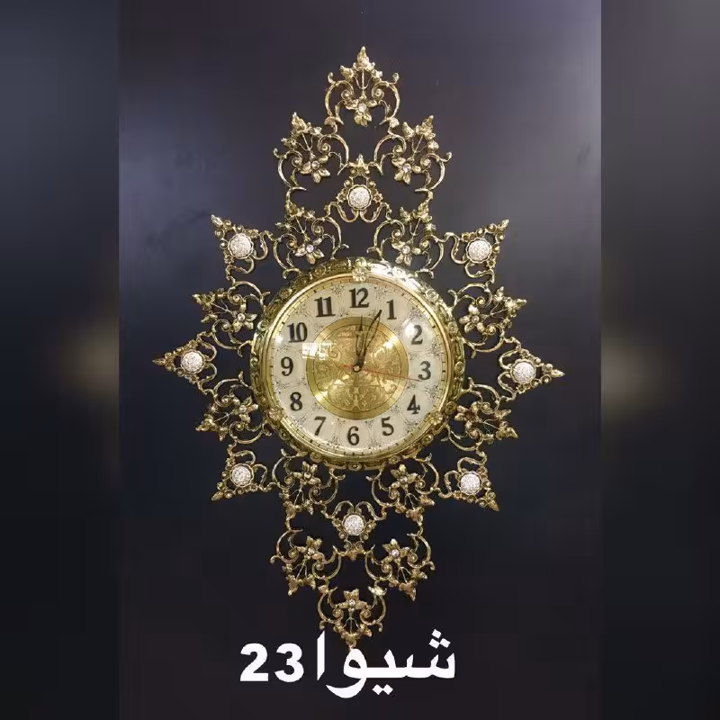 ساعت دیواری برنزی مدل شیوا