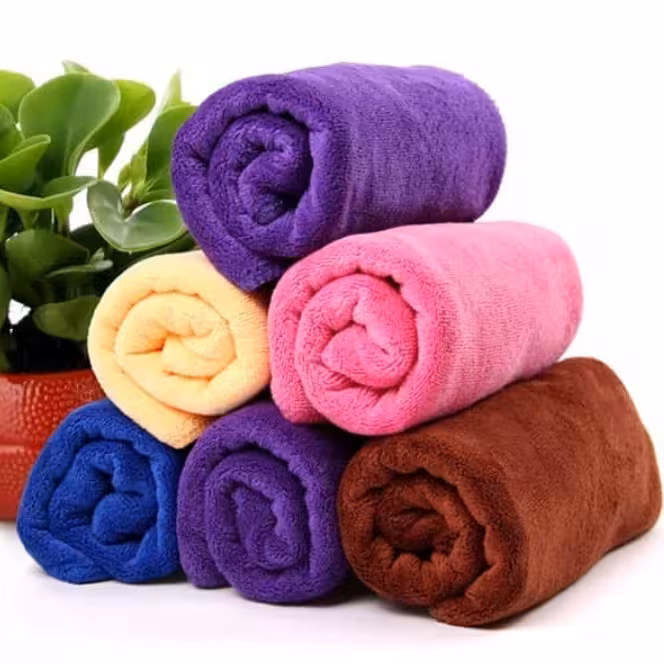 دستمال نظافت و گردگیری ساده جنس فوق العاده رنگ صورتی