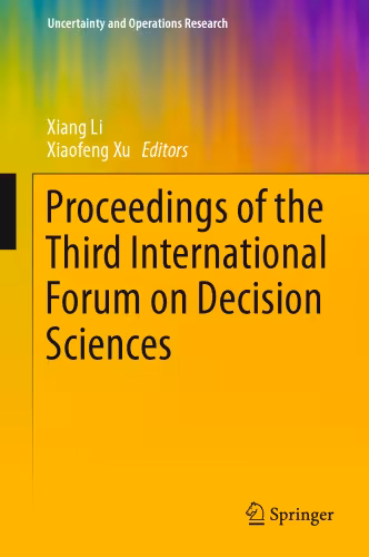 خرید و دانلود نسخه کامل کتاب Proceedings of the Third International Forum on Decision Sciences