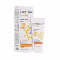 فلوئید ضد آفتاب بی رنگ  SPF 50 پوست چرب حجم 40 میلی لیتر کپیدرما