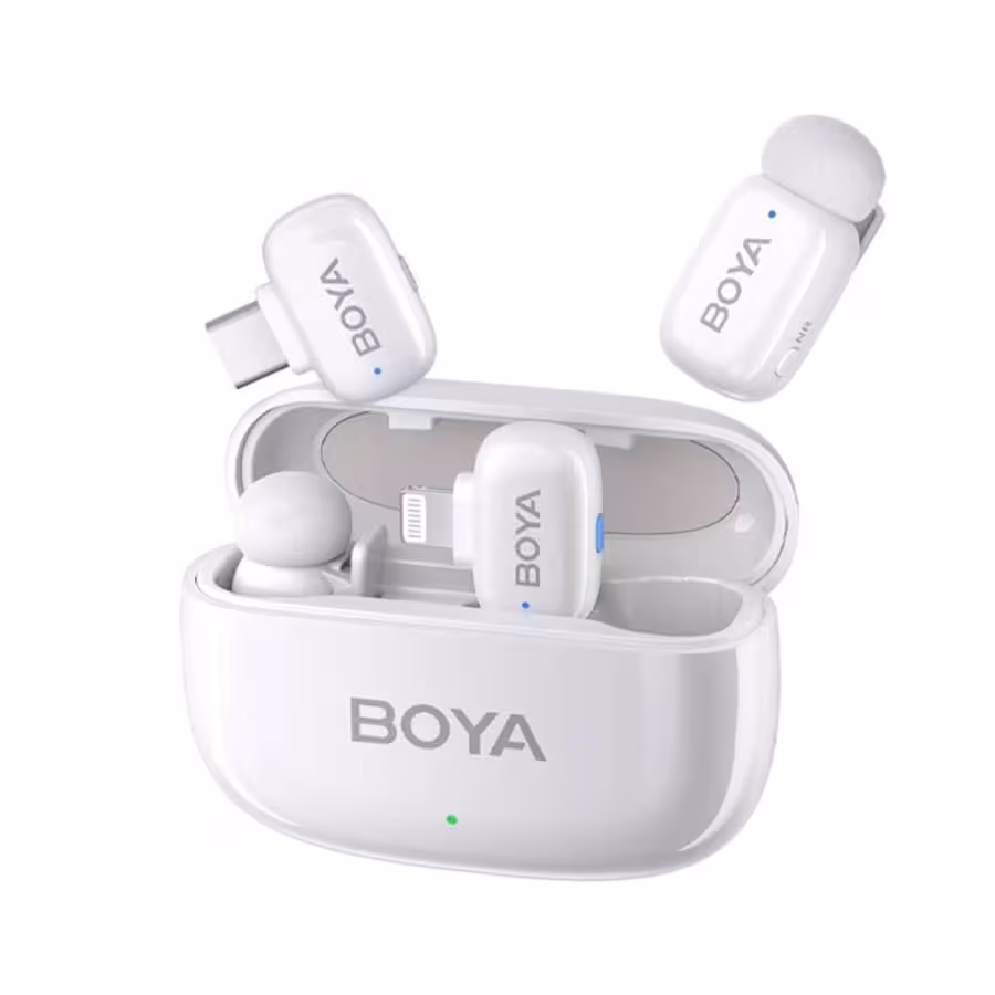 میکروفون بی سیم بویا سفید Boya Mini 13 Combo Dual Wireless Microphone