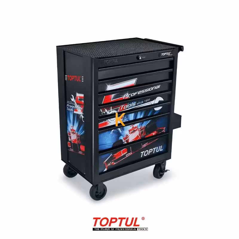 جعبه ابزار 7 کشو چرخ دار مدل TCAQ0707 تاپ تول