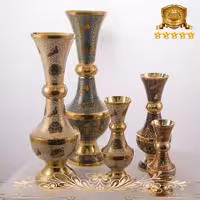 گلدان برنجی راسته کد 1121-1122