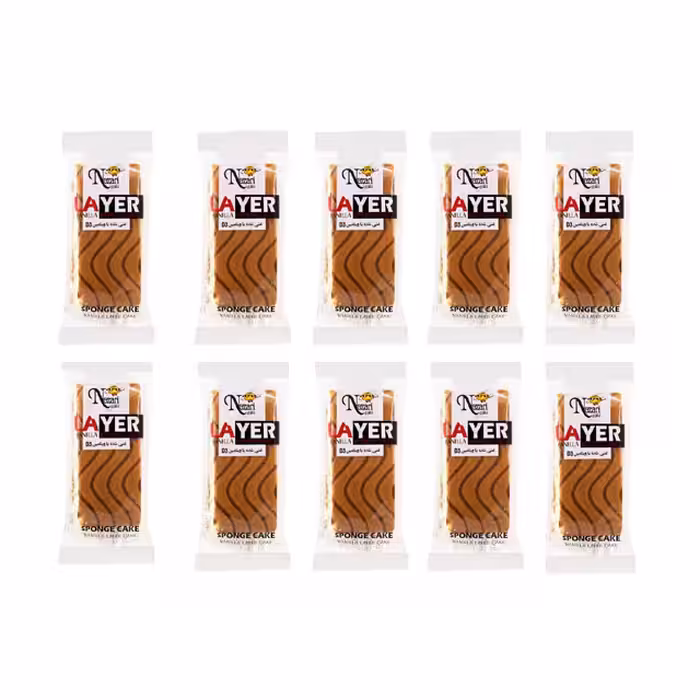 کیک اسفنجی لایه ای نظری 70گرمی 24 عددی