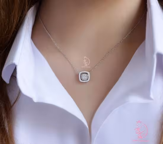 💍گردنبند جواهری با آويزمتحرك(G_3004)