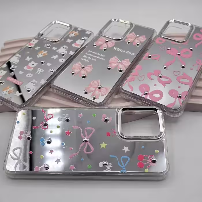 قاب آینه ای طرح پاپیون Mirror Bow case شیائومی RM NOTE10 4G