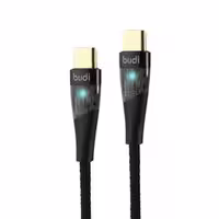 کابل شارژ کنفی USB-C به USB-C بودی مدل Budi DC217TT15B طول 1.5 متر