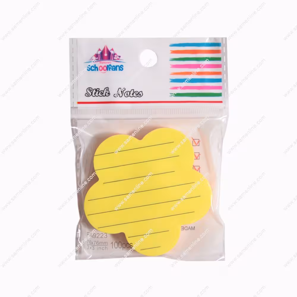 کاغذ یادداشت چسب دار ( استیک نوت ) اسکول فنس کد FA9223 مدل گل