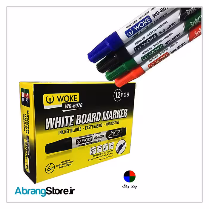 ماژیک وایت برد ووک مدل W0-6070 بسته 12 عددی