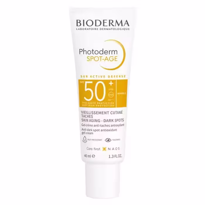 ژل کرم ضد آفتاب بی رنگ Photoderm Spot Age SPF50 بایودرما 40ml Bioderma