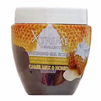 ژل اسکراب روشن‌کننده و آبرسان صورت و بدن اکستریم Xtreme مدل شیر و عسل حجم 500ml