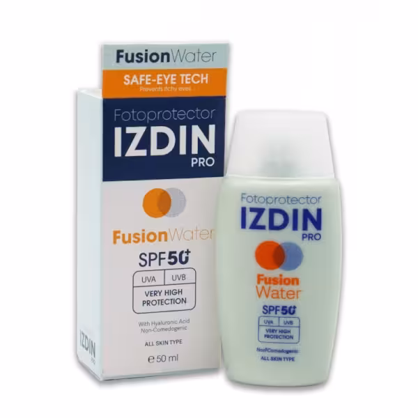 ضد آفتاب بی رنگ ایزدین پرو مدل FUSION WATER