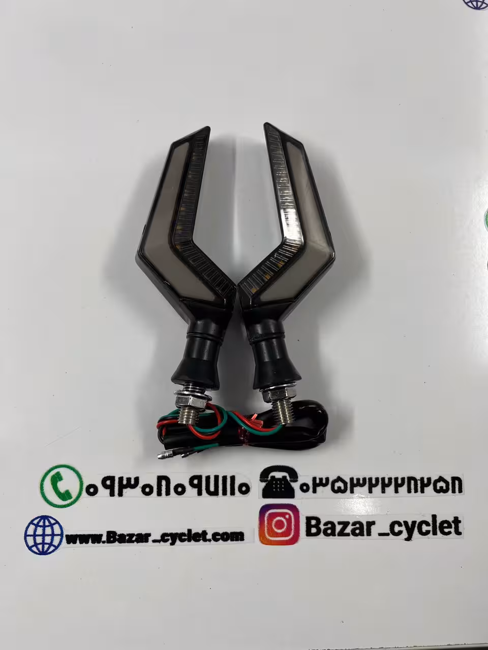 راهنما موتورسیکلت LED اسپرت کدR09 مخصوص تمام موتورسیکلت ها بسته دوعددی