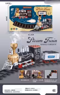 قطار موزیکال کلاسیک دودزا ریل دار دو واگن