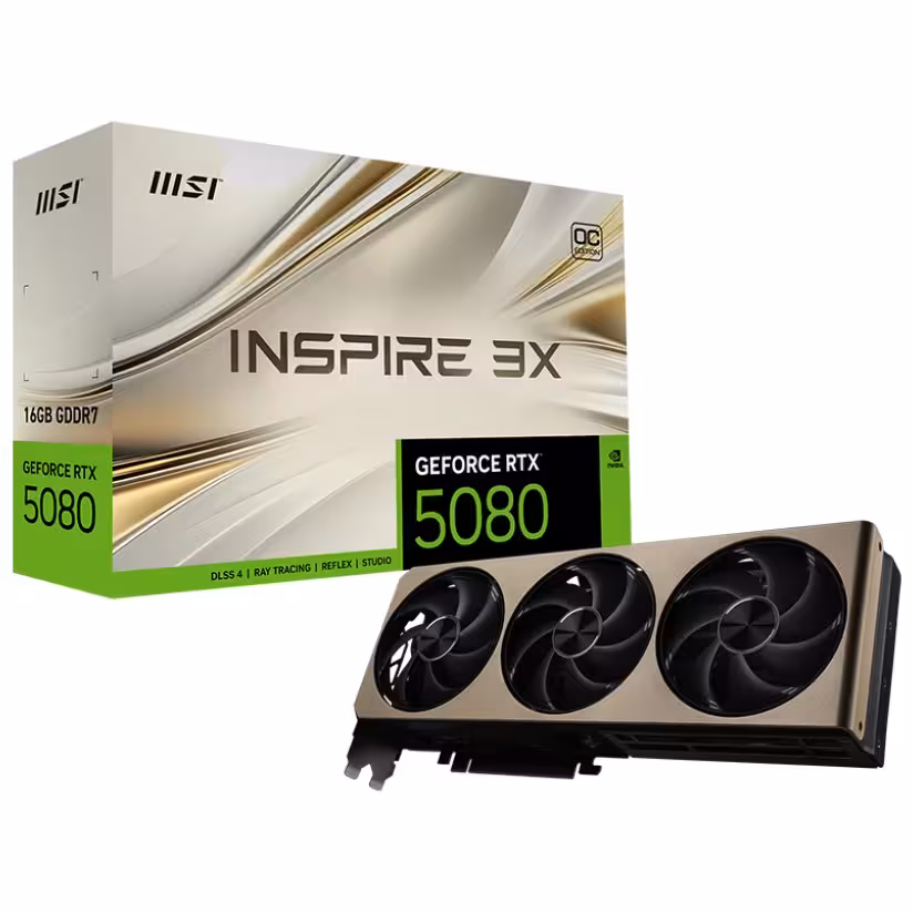 کارت گرافیک ام اس آی RTX 5080 INSPIRE 3X 16G OC
