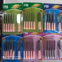 کاردصبحانه تیغه استیل هر بسته 6عدد کاردکره خوری چاقو صبحانه کارد صبحانه ضدزنگ صورتی