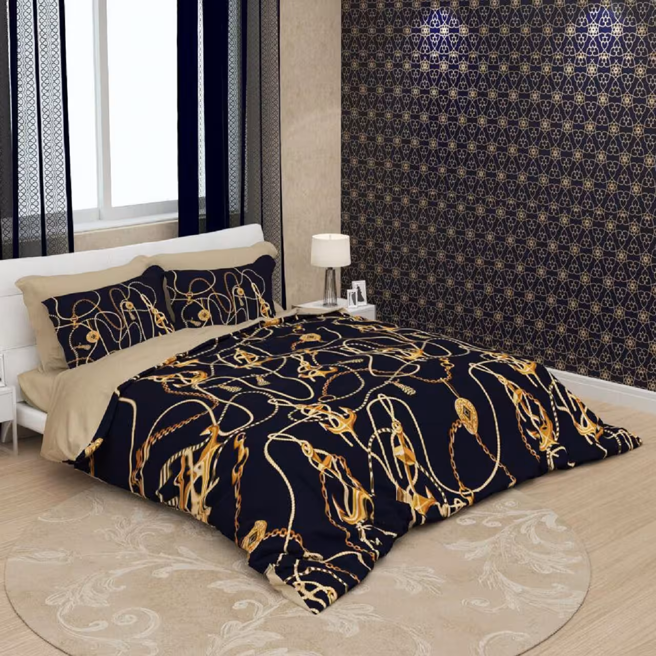 سرویس لحاف روتختی ترکسان کد D212 دو نفره 6 تکه