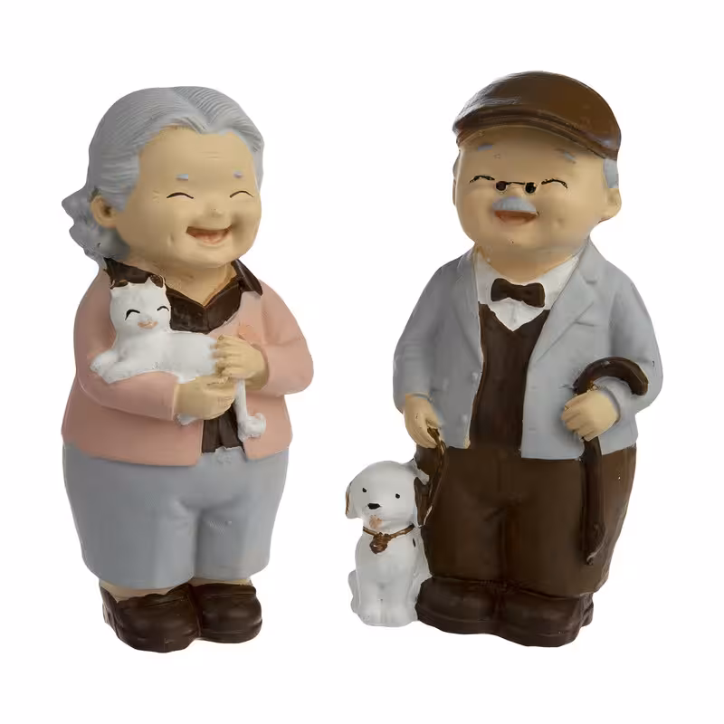 مجسمه مدل پیرمرد پیرزن مجموعه 2 عددی