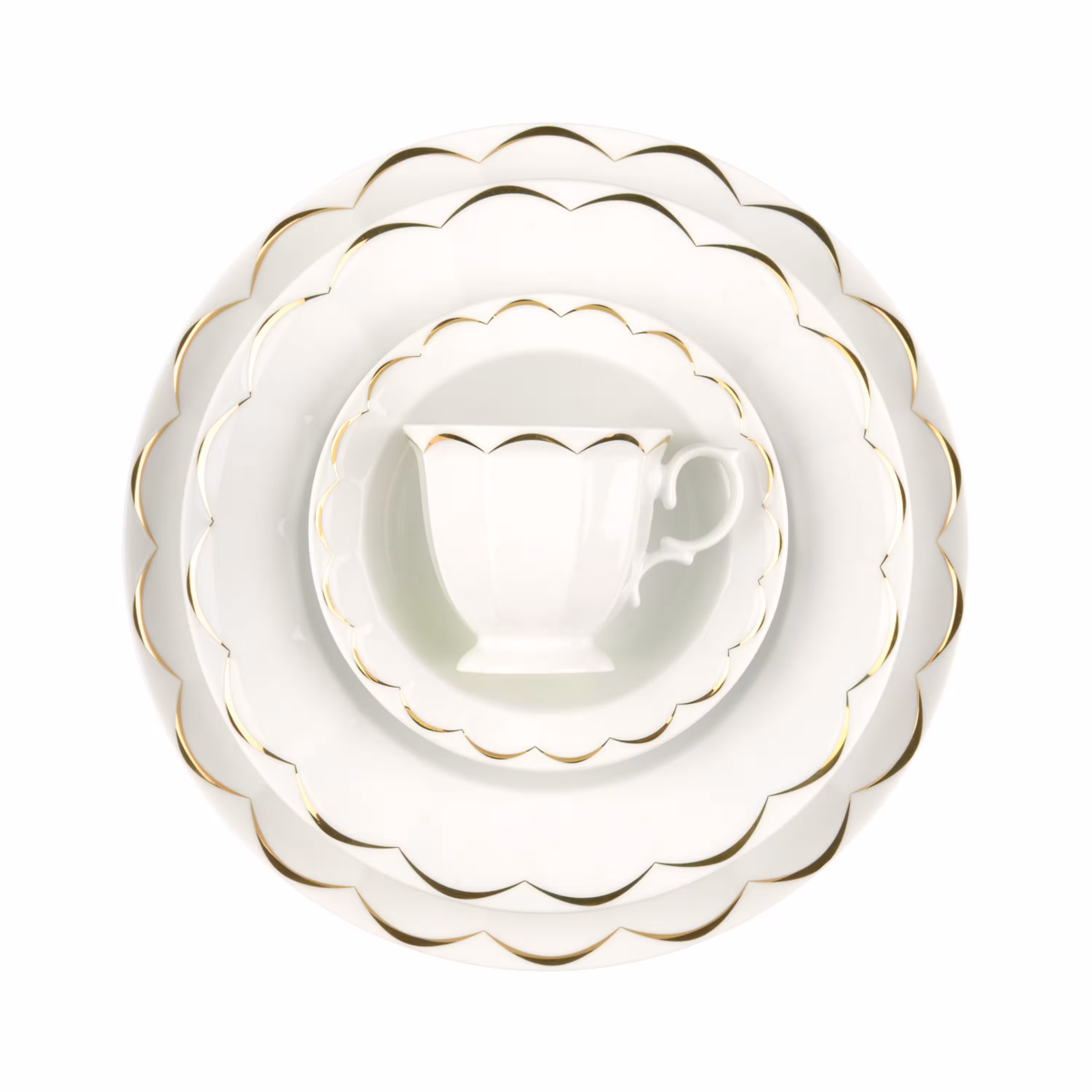 سرویس چینی زرین 12 نفره 103 پارچه نارسیس طلایی درجه عالی