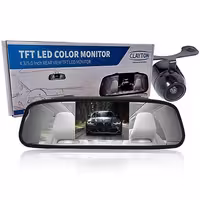کیت دوربین خودرو و مانیتور پشتیبان CLAYTON Backup Camera and Monitor Kit, 4.3″ Car Vehicle Rearview