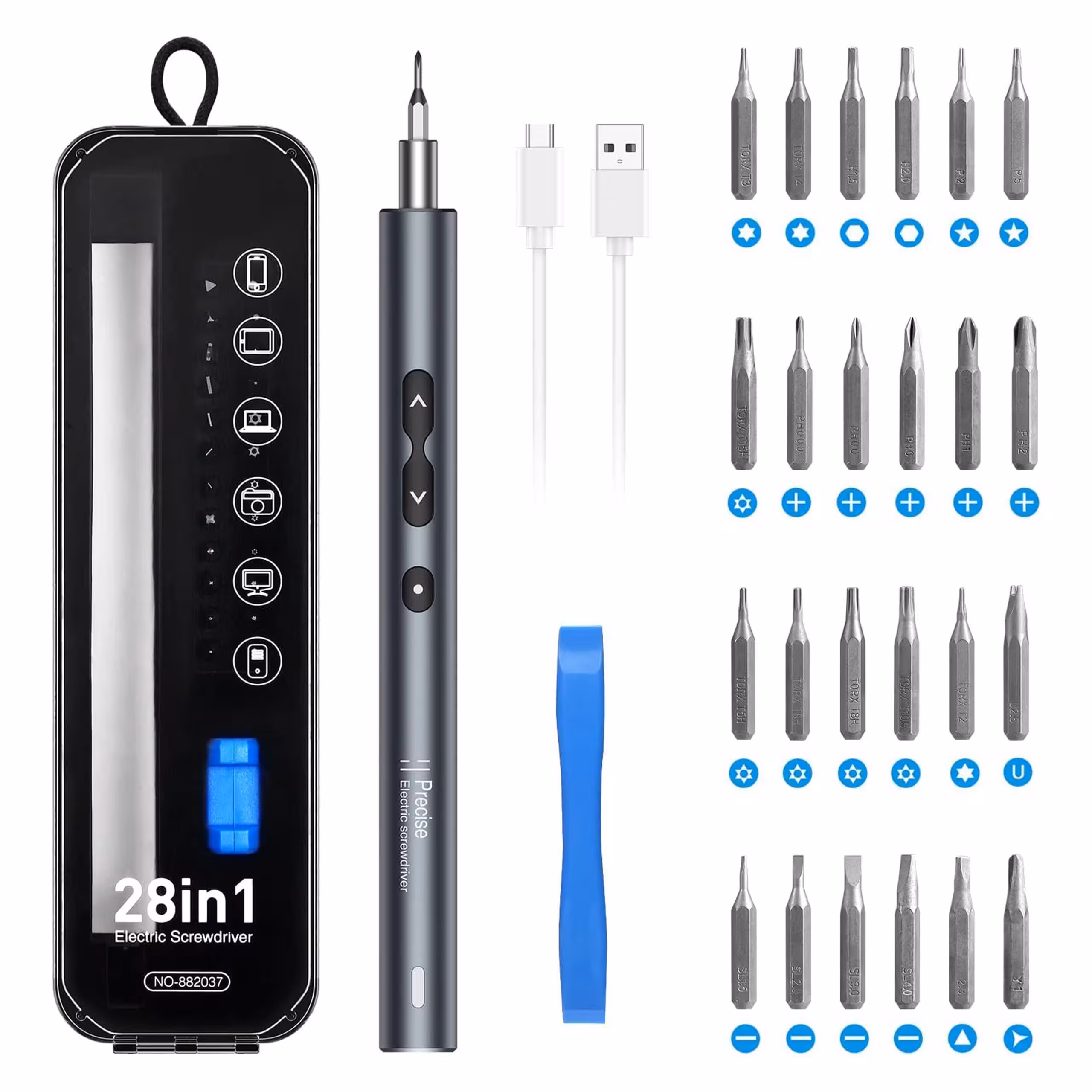 کیت ابزار تعمیر قابل شارژ Electric Screwdriver, 28 in 1 Cordless