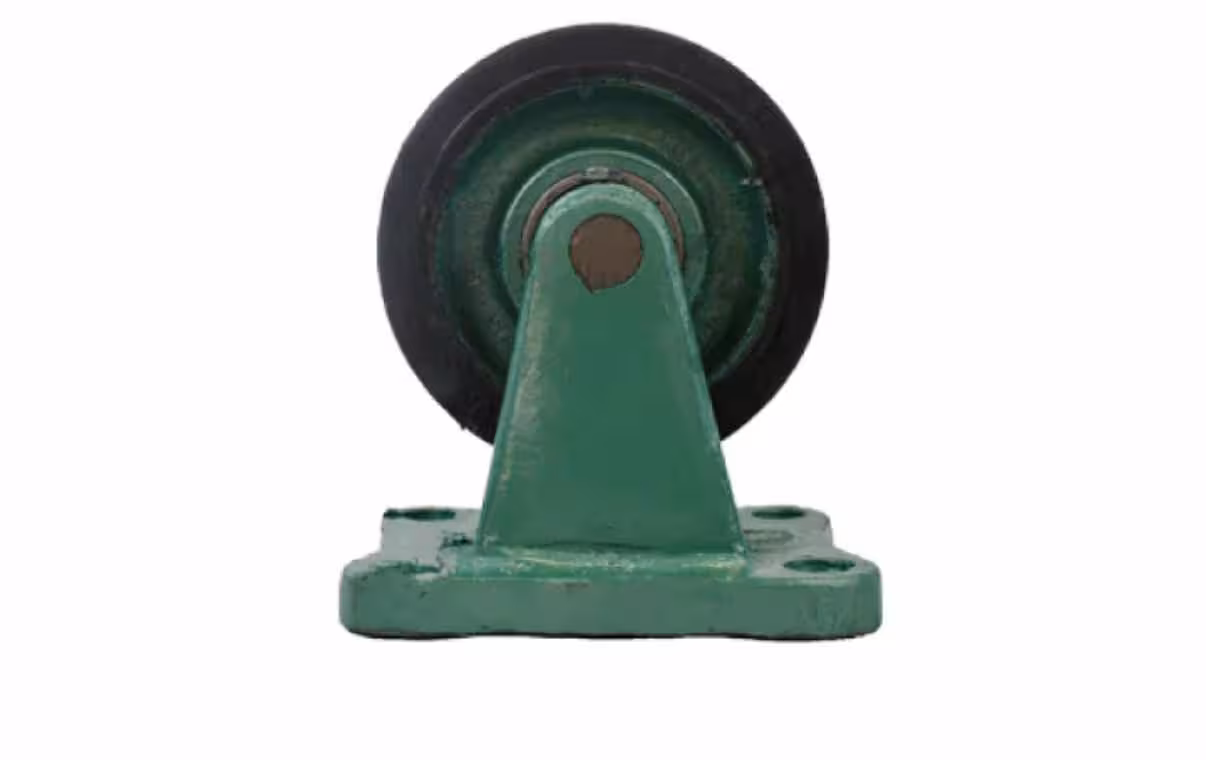 چرخ چدن لاستیکی سایز 160 ثابت پارس