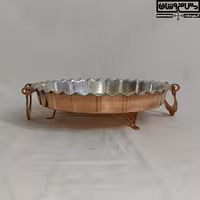 سینی مجمع مسی گرد پایه کوتاه مدل جولی