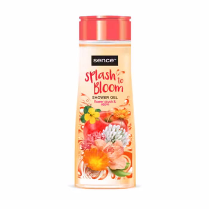 شامپو بدن سنس مدل splash to bloom حاوی عصاره گل های خوشبو و سیب 300 میل