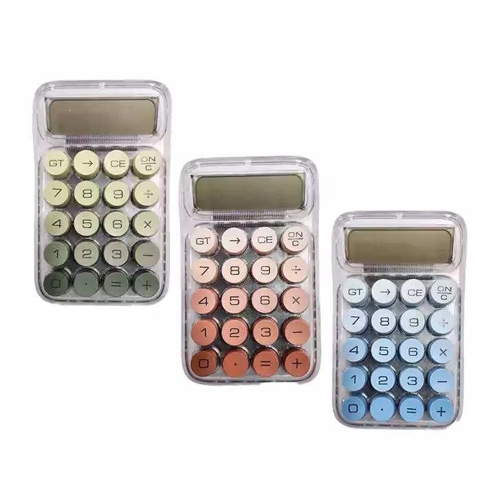 ماشین حساب بدنه شفاف dexin