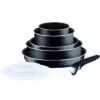 سرویس قابلمه 8 پارچه آلمینیومی تفال با دستگیره جداشونده مدل Tefal Ingenio 5.Cookwear 8 Pieces Black, L2009902, Essential