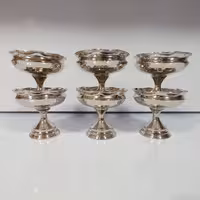 بستنی خوری مسی (6تایی) هفت سین مسی کروم