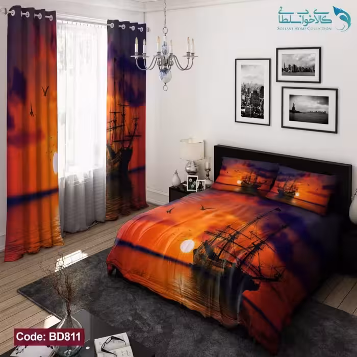 روتختی طرح غروب آفتاب دو نفره کد BD811