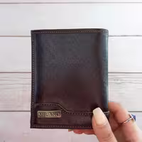 کیف پول جیبی مردانه چرم طبیعی میلانو کد M05 (قهوه ای)