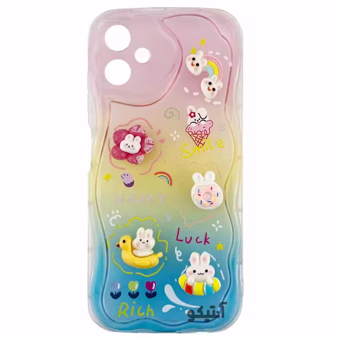 قاب Samsung A06 مدل پاستیلی شفاف عروسک برجسته – کد 41176