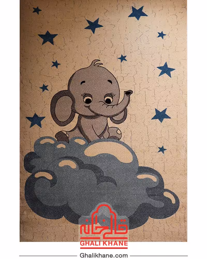 گلیم فرش ماشینی ساوین کد 4049 کرم