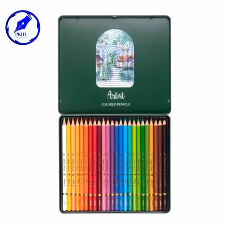 مداد رنگی 24 رنگ فلزی آرتیست آریا 12 بسته ای