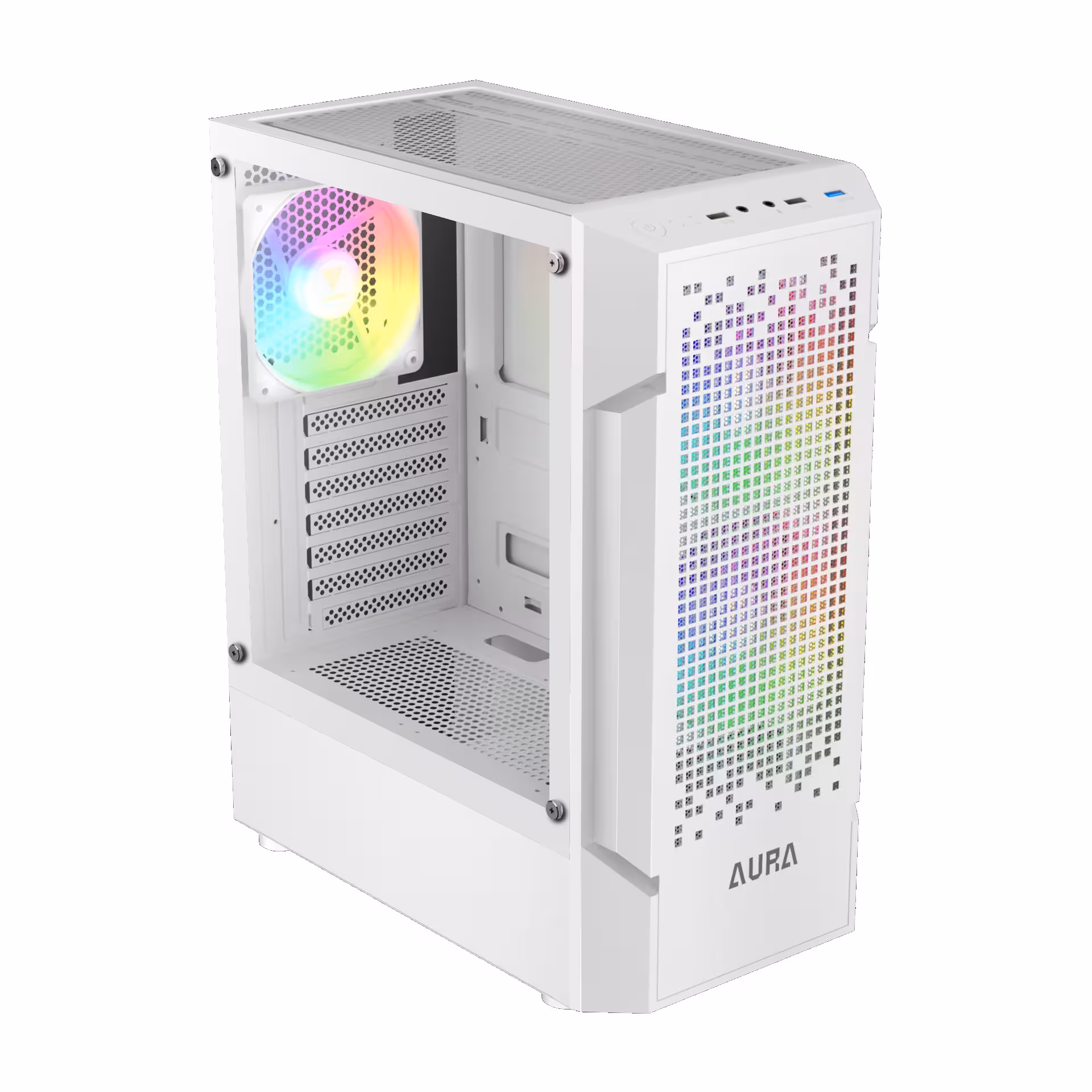 کیس گیم دیاس GAMDIAS AURA GC7 WH ARGB GAMING CASE